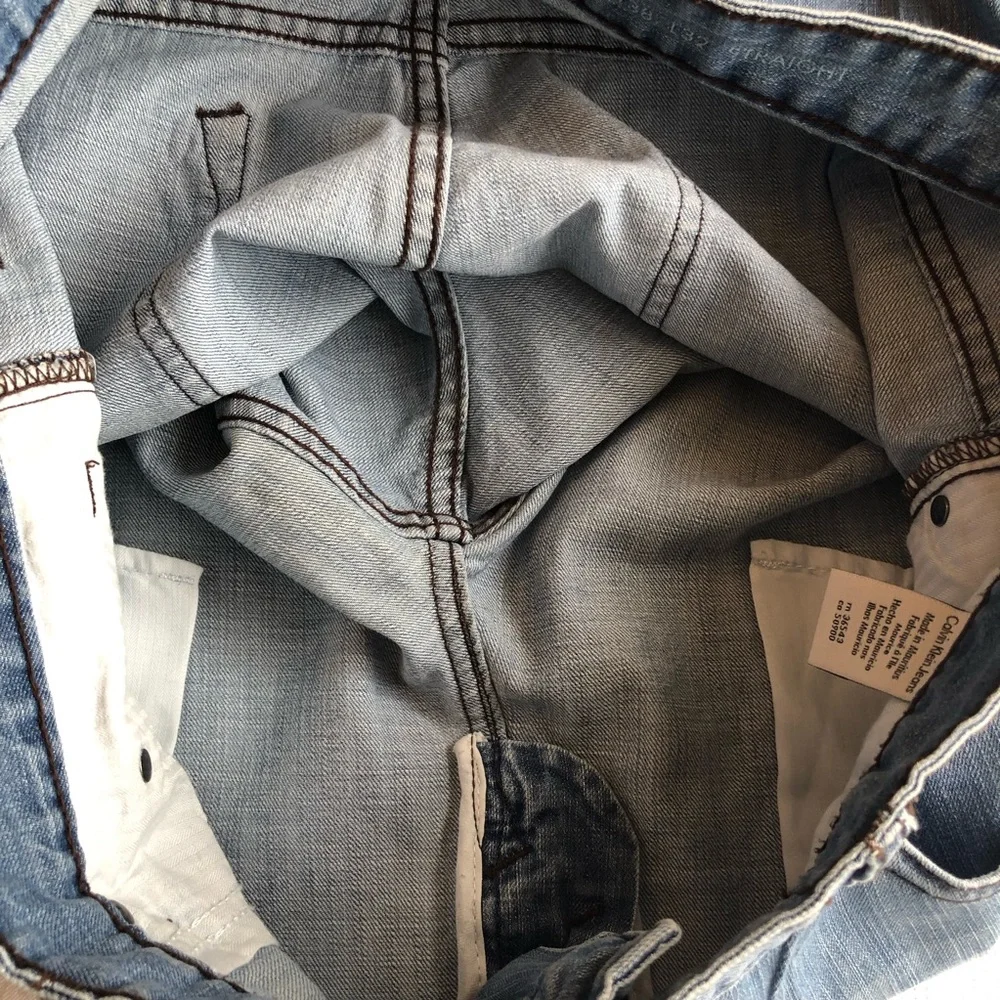 Calvin Klein Jeans Straight-Leg Regular-Fit Blue Denim Jeans Pants Men’s Size 38